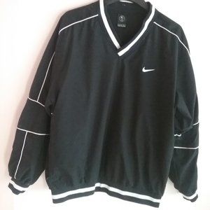 Nike Mens Windbreaker Pullover V Neck Long Sleeve Navy Jacket  Sz L